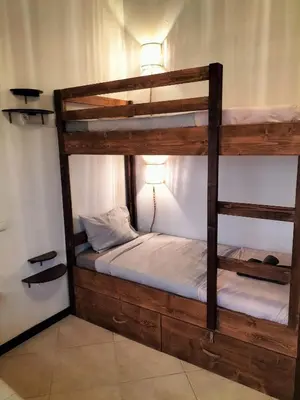 a couple of bunk beds in a room at Solstice in Santa Maria