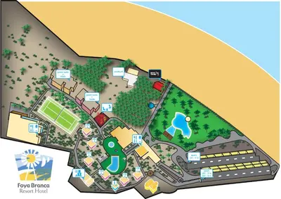 a map of the grounds of a resort at Foya Branca by Flagworld Hotels in São Pedro