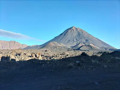 a mountain in the middle of a desert at Pensao Zé Doce in Portela