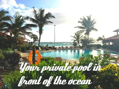 your private pool in front of the ocean at Porto Antigo 2 Beach Club in Santa Maria