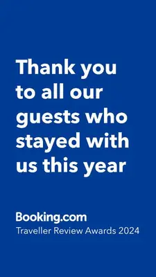 a blue background with the words thank you to all our guests who stayed with us at Edifício 2PALMA in Praia