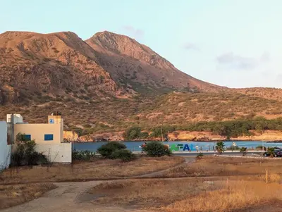a view of a mountain and a body of water at Tarrafal Bay - 1Bdr Apt - Sea view - 2 in Tarrafal