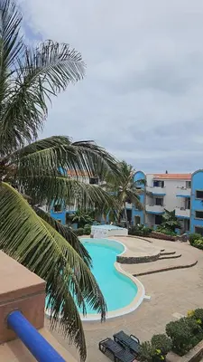 a view of a swimming pool at a resort at Apart Santa Maria in Santa Maria