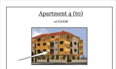 an image of a building with a arrow pointing to a floor at Central Studio Apartment near beach in Santa Maria