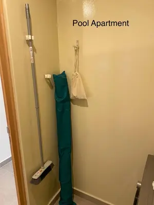 a room with a door with a tool apparatus at Luxury Paradise Beach Lagoon in Sal Rei