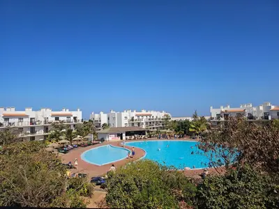 a view of a swimming pool at a resort at Privat Apartment with Pool View! in Santa Maria