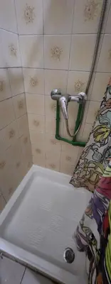 a shower in a bathroom with a bath tub at MEETING POINT HOSTEL-Praia Group Reservations in Praia