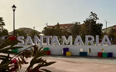 a sign that says santa margarita on a building at Greenland Tropical in Santa Maria