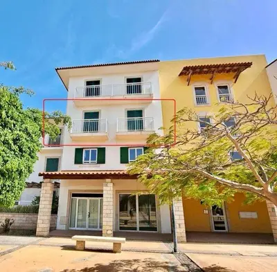 a building with a bench in front of it at 2Bed-Vila-Verde Sal Cape Verde-Balcony-Pool in Santa Maria