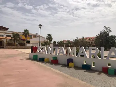 a sign that says santa margarita on a wall at Ca' Ale in Santa Maria