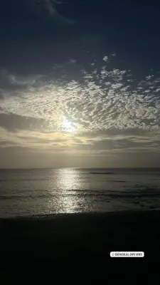 a view of the ocean under a cloudy sky at Casa Magui de Reis in Tarrafal