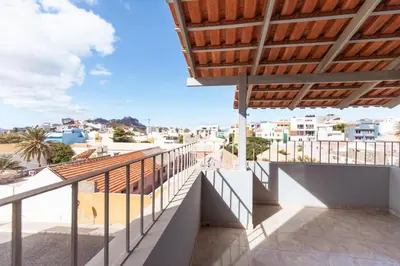 a balcony with a view of the city at Maya Mindelo 2 in Mindelo