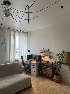an office with a desk and a computer in a room at Apt Martins May 2 in Vila do Maio