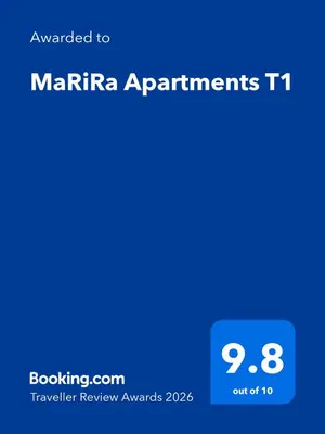 a screenshot of a cell phone with the text married to marina apartments at MaRiRa Apartments T1 in Santa Maria