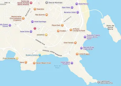 a map of sorrento click to see a larger map at Casa Fortes in Praia