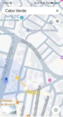 a close up of a map of a city at Mira Mar Mindelo in Mindelo
