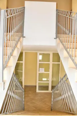 a view of a staircase in a building at Urban Studio Plaza 6 in Santa Maria