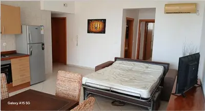 a small room with a bed in a kitchen at Pandora Ocena View II in Sal Rei