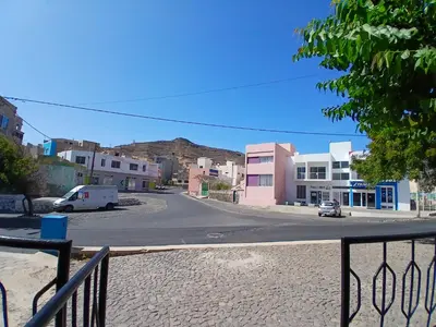 a view of a street in a small town at Mar&Cruz in Mindelo