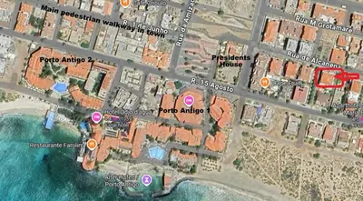 a map showing the approximate location of a resort at Estrella Do Mar Santa Maria in Santa Maria