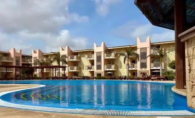 a view of the resort from the pool at Tropical Oceano in Santa Maria