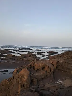a group of rocks on a beach with the ocean at Sinagoga Guesthouse in Ribeira Grande