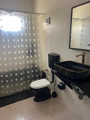 a bathroom with a sink and a toilet at Santa Maria Central Stay in Santa Maria