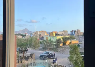 a view of a car parked in a parking lot at MonteCara View T1 in Mindelo