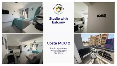 a collage of photos with a picture of a room at APARTAMENTOS COSTA MCC - New apartments near city center & beach in Santa Maria
