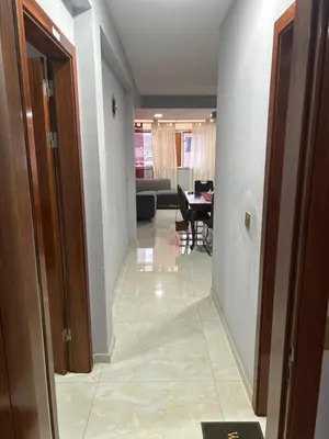 a hallway with a living room and a dining room at CasaTanha in Mindelo