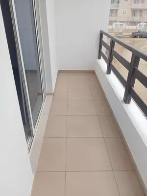 a tiled floor in a room with a balcony at Gada House in Sal Rei
