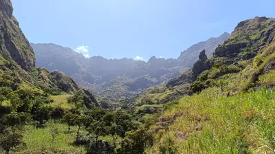 a view of a valley in the mountains at Casa Azul in Paul