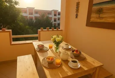 a wooden table with bowls of fruit on it at Orange by No Stress ACWifi in Santa Maria