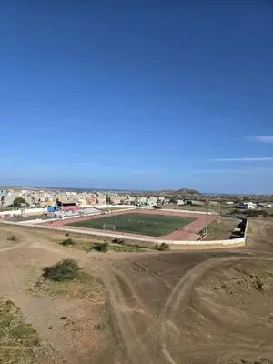 an aerial view of a dirt road and a field at Golden Flow in Espargos