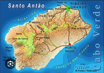 a map of santa antica with a red arrow at I love TANK in Caculi