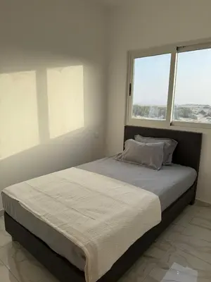 a bedroom with a large bed with two windows at AQUÁRIO Hotel in Sal Rei