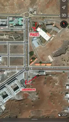 a map of the proposed site of a proposed interchange at HAC Apto in Praia