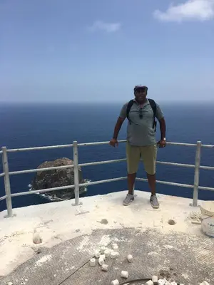 a man standing on the edge at Guest House Frontera in Pinto