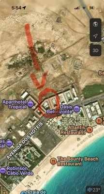 a map of the city of a resort at More then a beautiful apart The real Morabeza Capeverdean hospitality in Santa Maria