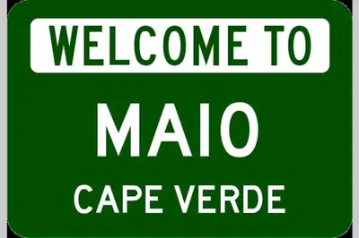 a green sign with the words welcome to macoria cape verde at Kasa Mona in Calheta Do Maio