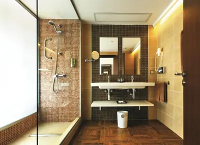 a bathroom with a sink and a shower at Hotel Riu Funana - All Inclusive in Santa Maria