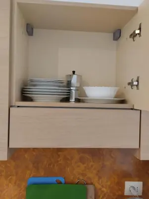 a counter top with a sink in a bathroom at Comfortable and spacious apartment with ocean views of Cabral beach in Sal Rei