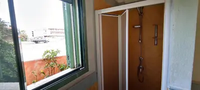a door in a room with a window at Sal Service djasal residence with pool in Santa Maria