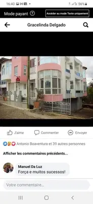 a page of a website with a picture of a building at Maison Residencial casa de ferias in Pedra Badejo
