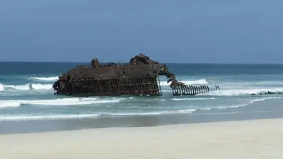 a large object in the water on a beach at Ca'Claudia Boavista in Sal Rei