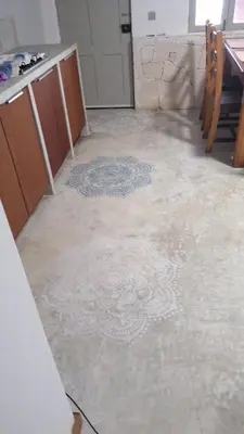 a kitchen with a floor that is covered in carpet at Villa Pescadora spectacular view, luxery fisherhouse design in Sal Rei