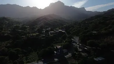 an aerial view of a valley with mountains at VILLA NAYELI Luxury and Simplicity in Órgãos