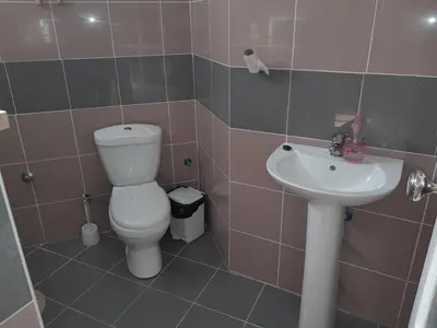 a bathroom with a toilet and a sink at Pousada Rural Simpatia in Caculi