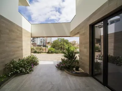 an internal view of a house with a skylight at Apartment Sunset in Mindelo